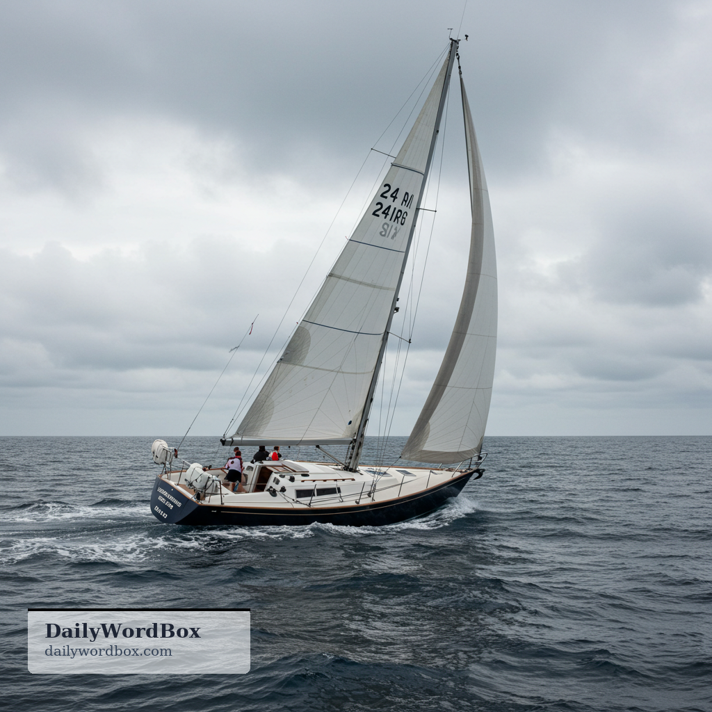 come about: (of a boat or ship) to change direction, especially by turning around