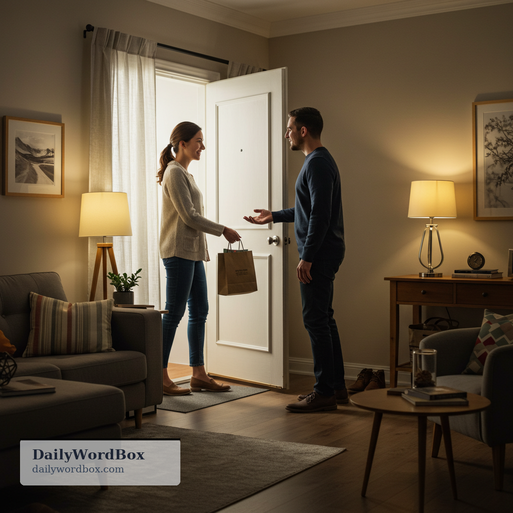 come round: to visit someone’s home for a short time, often informally