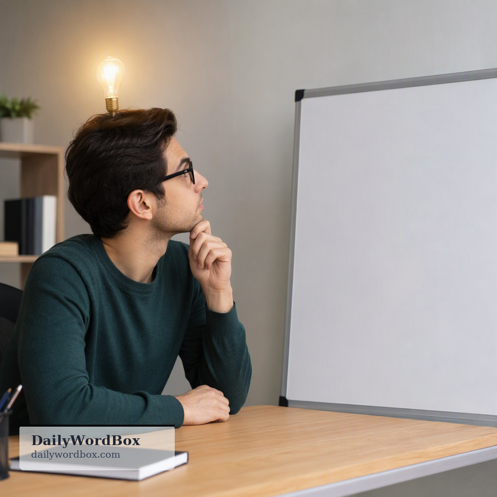 come up with an idea: To produce or think of a new idea, plan, or solution, often creatively or after some effort.