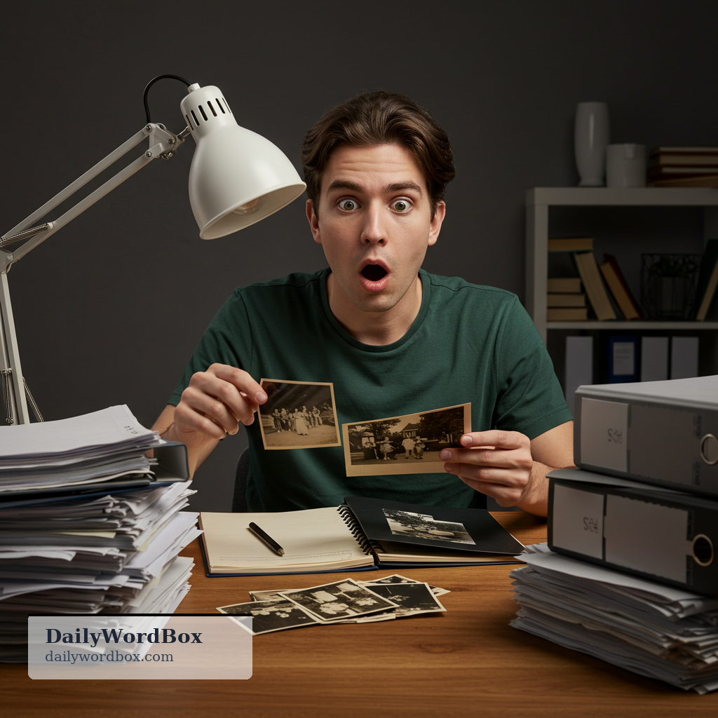 come upon: to discover something (such as information) unexpectedly while searching or working