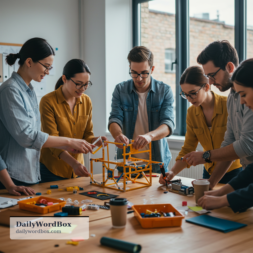 cooperate: To work together with others to achieve a common aim.