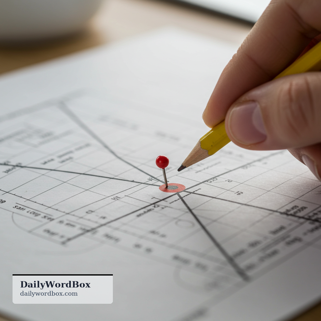 coordinate: a set of numbers or values that shows an exact position on a map or graph