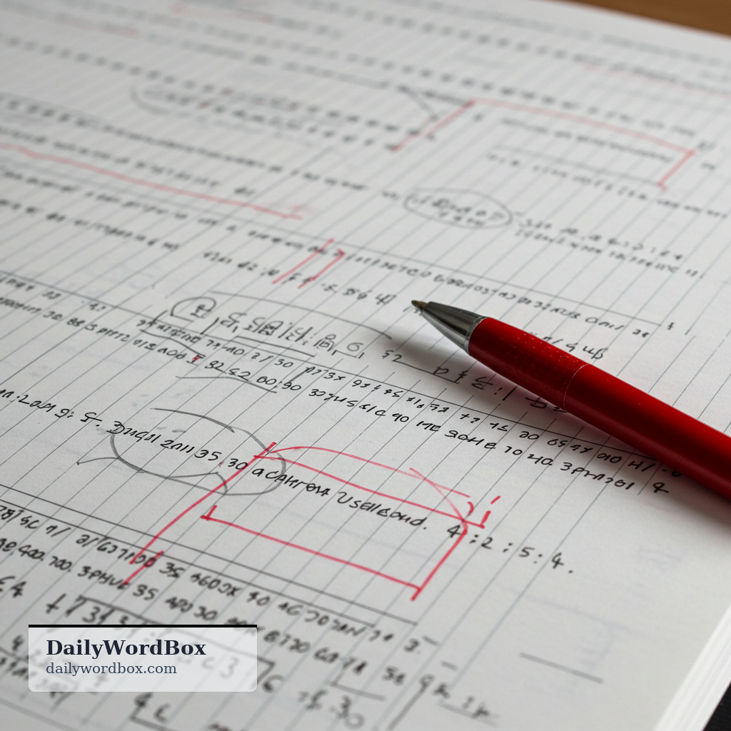 correction: a change or note that shows what has been fixed in a piece of writing or work