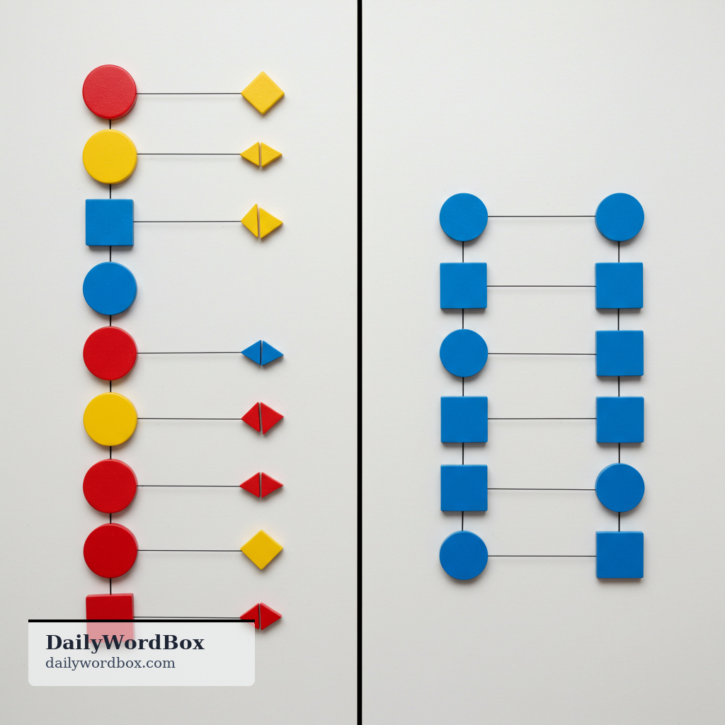 corresponding: related to something else and matching it; equivalent in a clear way