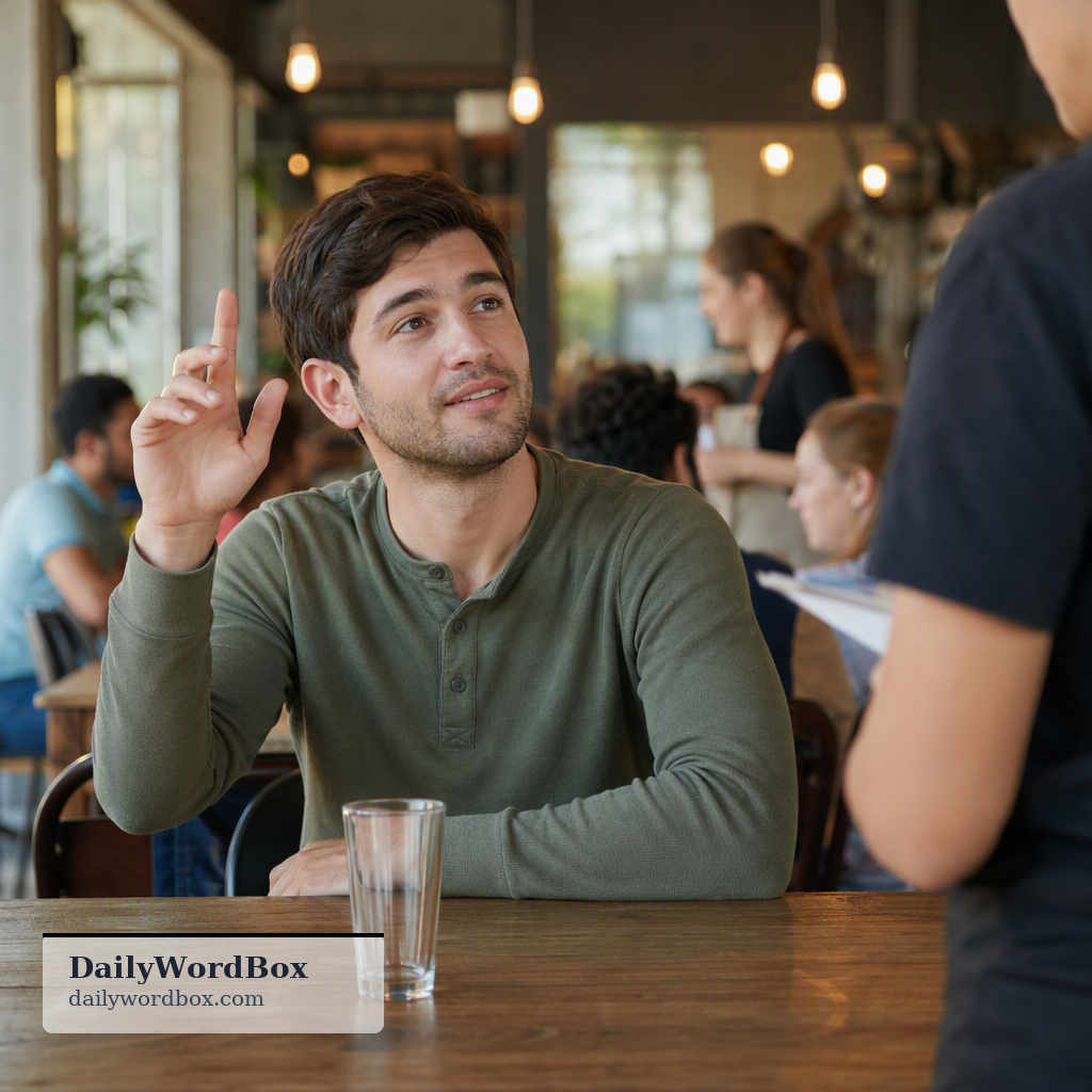 Could I have a glass of water?: A polite way to ask for a glass filled with water.