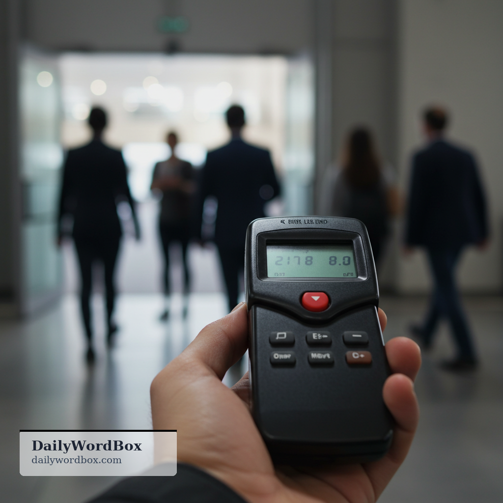 counter: a machine or device that records numbers, especially how many times something happens