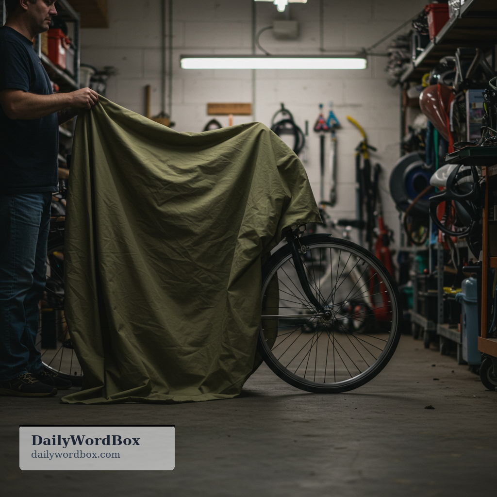 cover up: To put something over a person or object so it cannot be seen or to protect it.