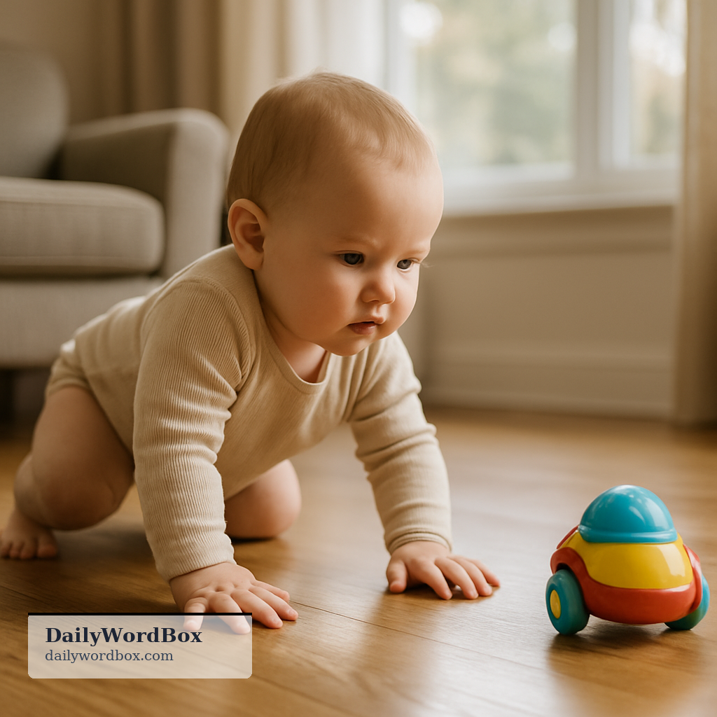 crawl: To crawl means to move forward slowly on hands and knees or close to the ground.