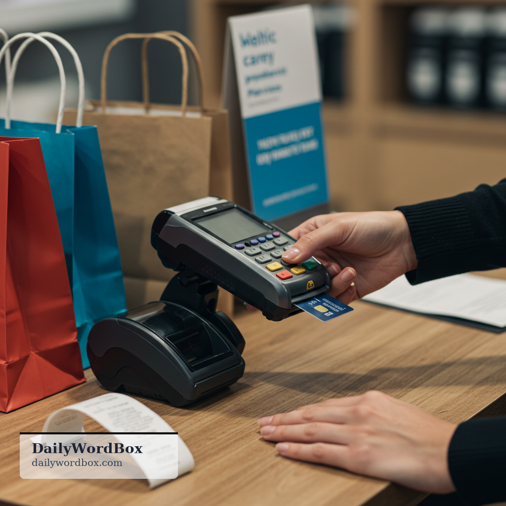 credit card: a plastic payment card that lets you buy now and pay later (usually with interest if not paid in full)