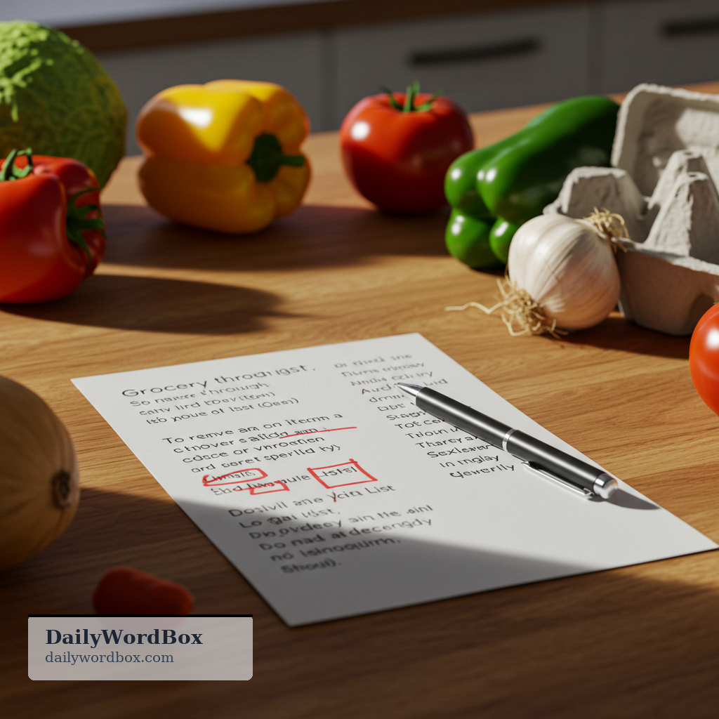 cross out: To remove an item or choice from a list by marking it as no longer needed.