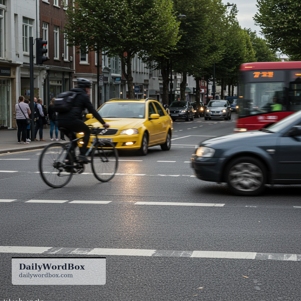cut across: to move across the front of someone or something, especially suddenly, and block their way
