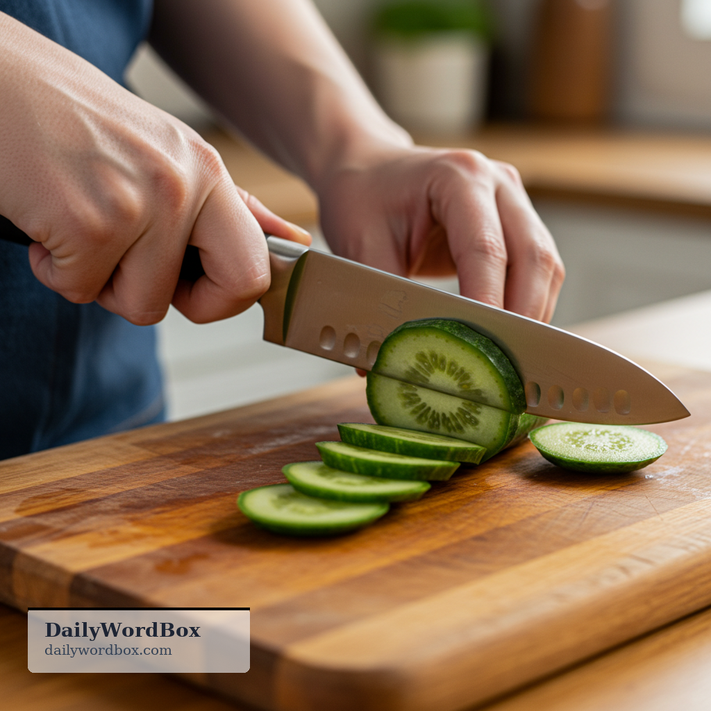 cutting: the act or process of slicing or dividing something with a sharp tool