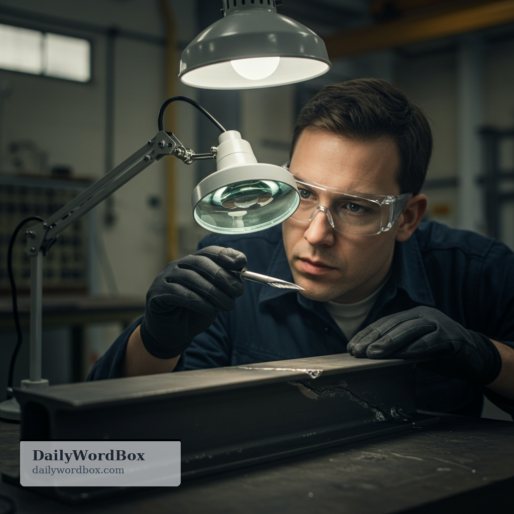 defect: a physical or structural flaw in a material or component, especially found during inspection or testing