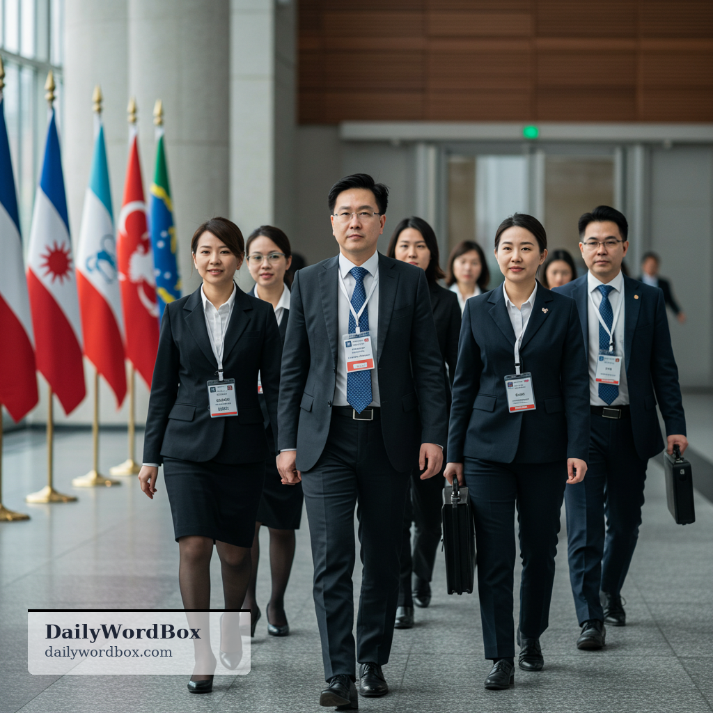 delegation: a group of people chosen to represent others at a meeting or event