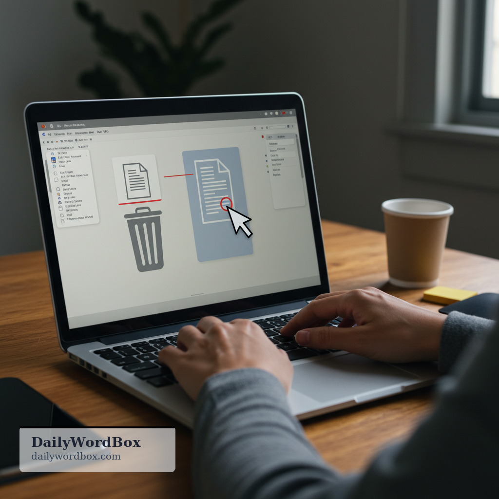 delete a file: to remove a file from a computer or device so it is no longer stored there