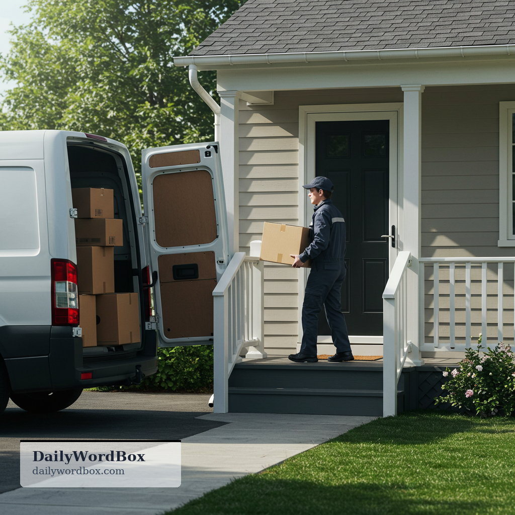 delivery driver: a person whose job is to bring goods or packages to customers