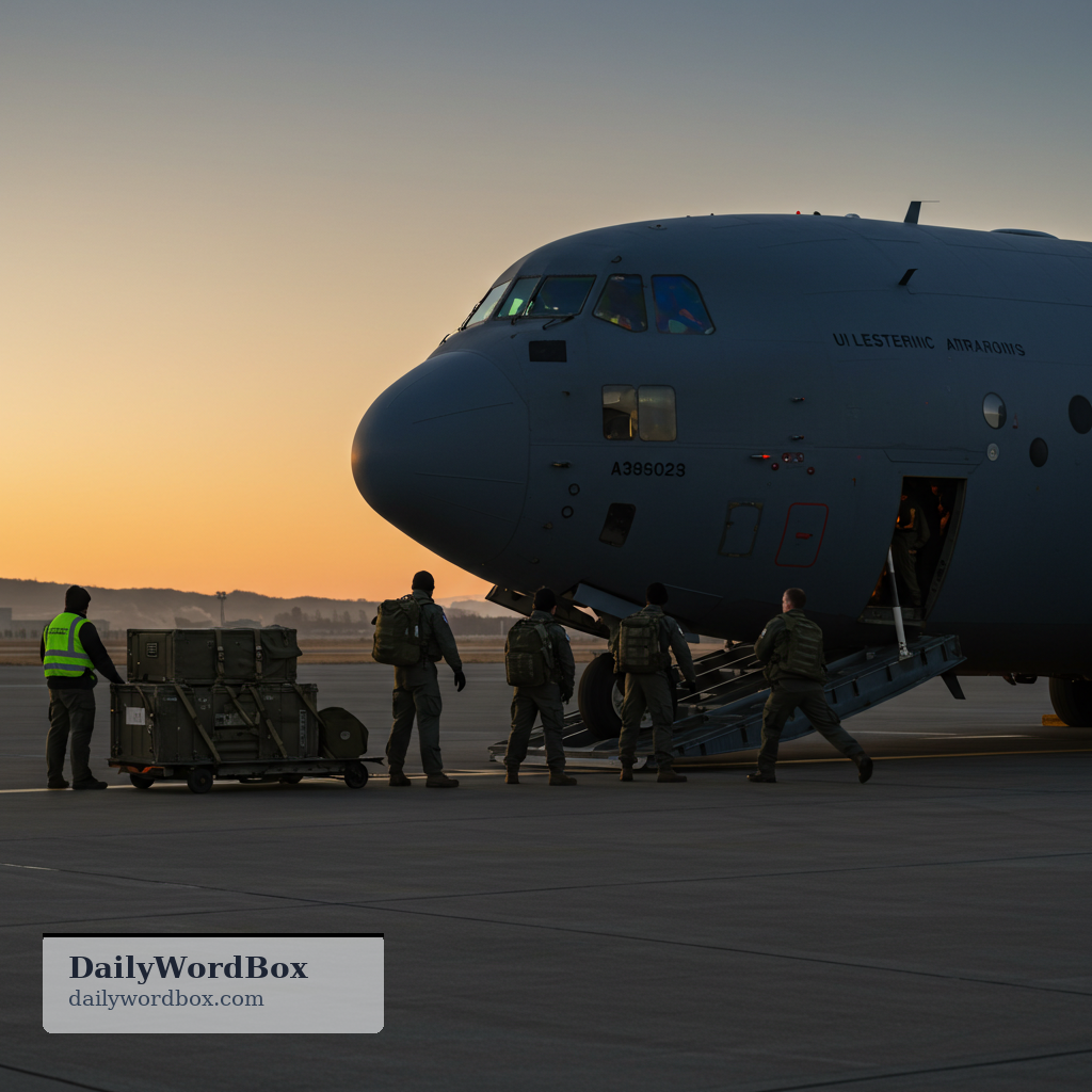 deployment: the sending and positioning of military forces or personnel for an operation