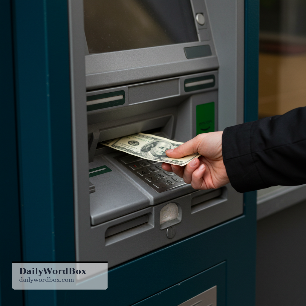 deposit: money placed into a bank account