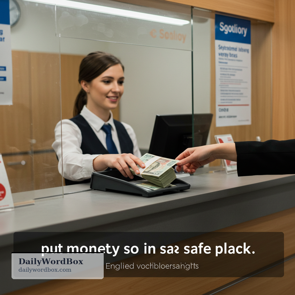 deposit: to put money or something valuable in a safe place, especially a bank