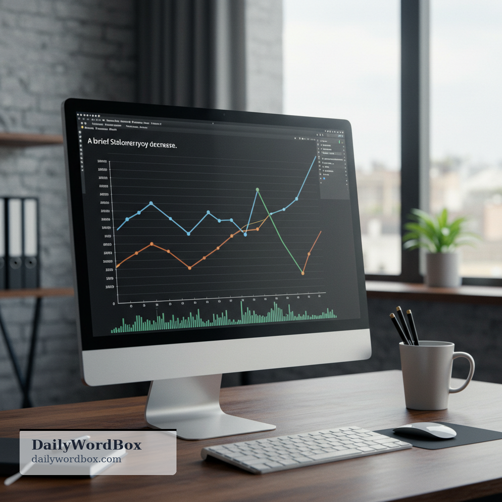 dip: a brief drop to a lower level; a short decrease
