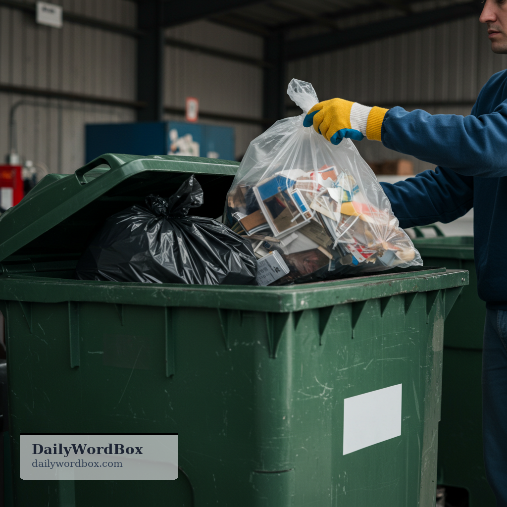 disposal: the act or process of getting rid of something, especially waste or unwanted materials