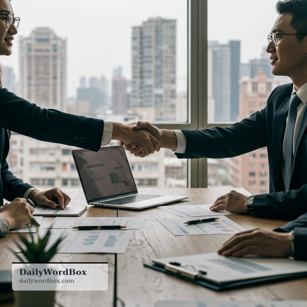 do business: to conduct commercial activity; to buy, sell, or work with another company professionally