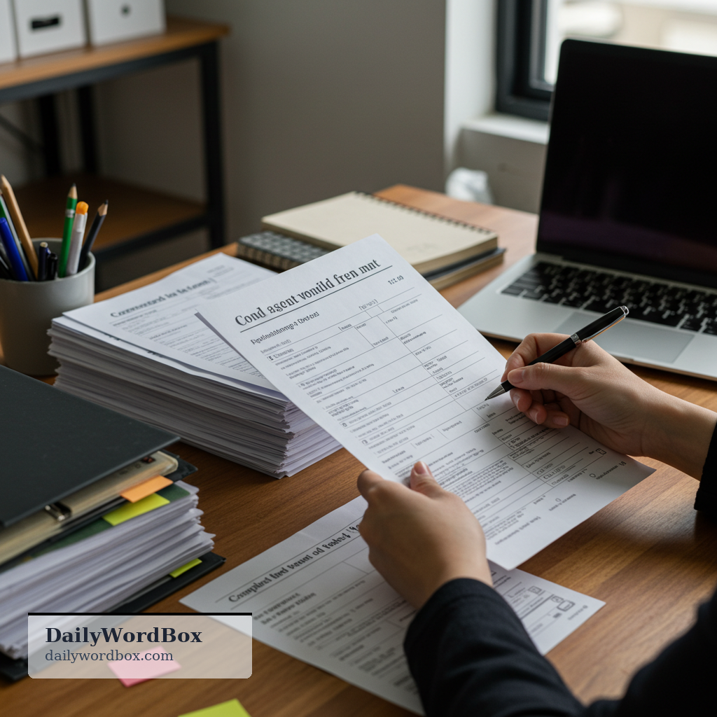 do paperwork: to complete administrative documents and forms as part of a job or task