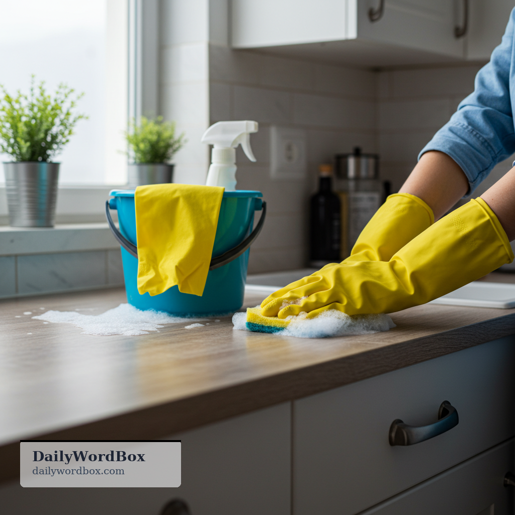 do the cleaning: to clean a place or handle the cleaning tasks (often as a chore or responsibility)
