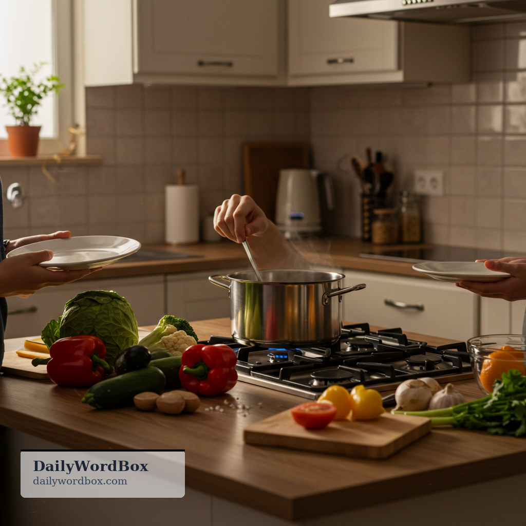 do the cooking: to prepare meals; to be responsible for cooking food