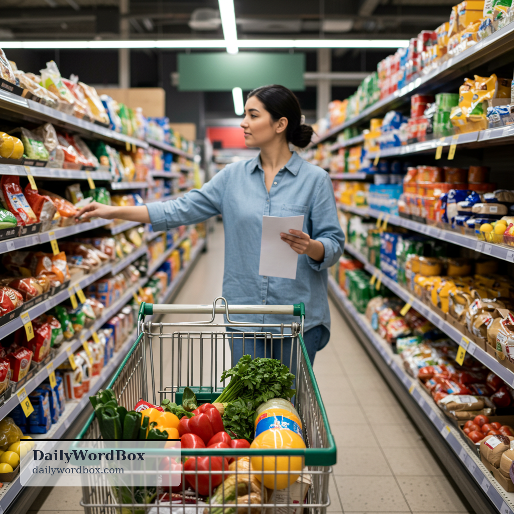 do the shopping: to buy groceries or other necessary items, usually for the household