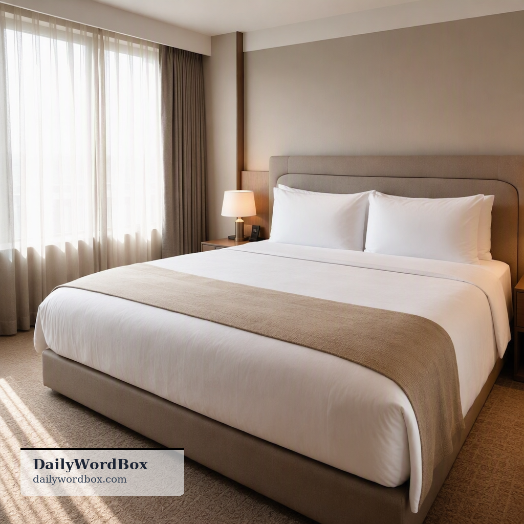 double room: A hotel room designed to accommodate two people, often featuring one large bed or two single beds pushed togeth…
