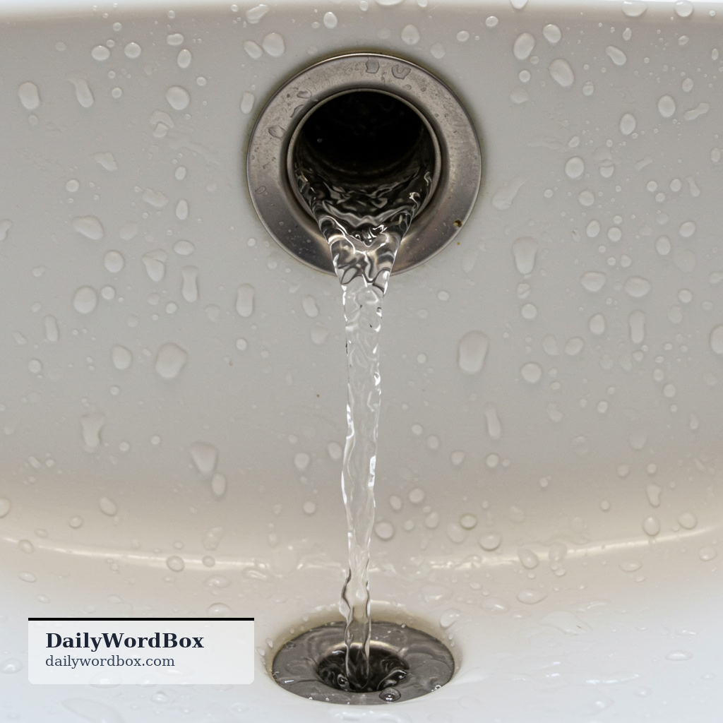 drain: a pipe, channel, or opening that carries away water or other liquid
