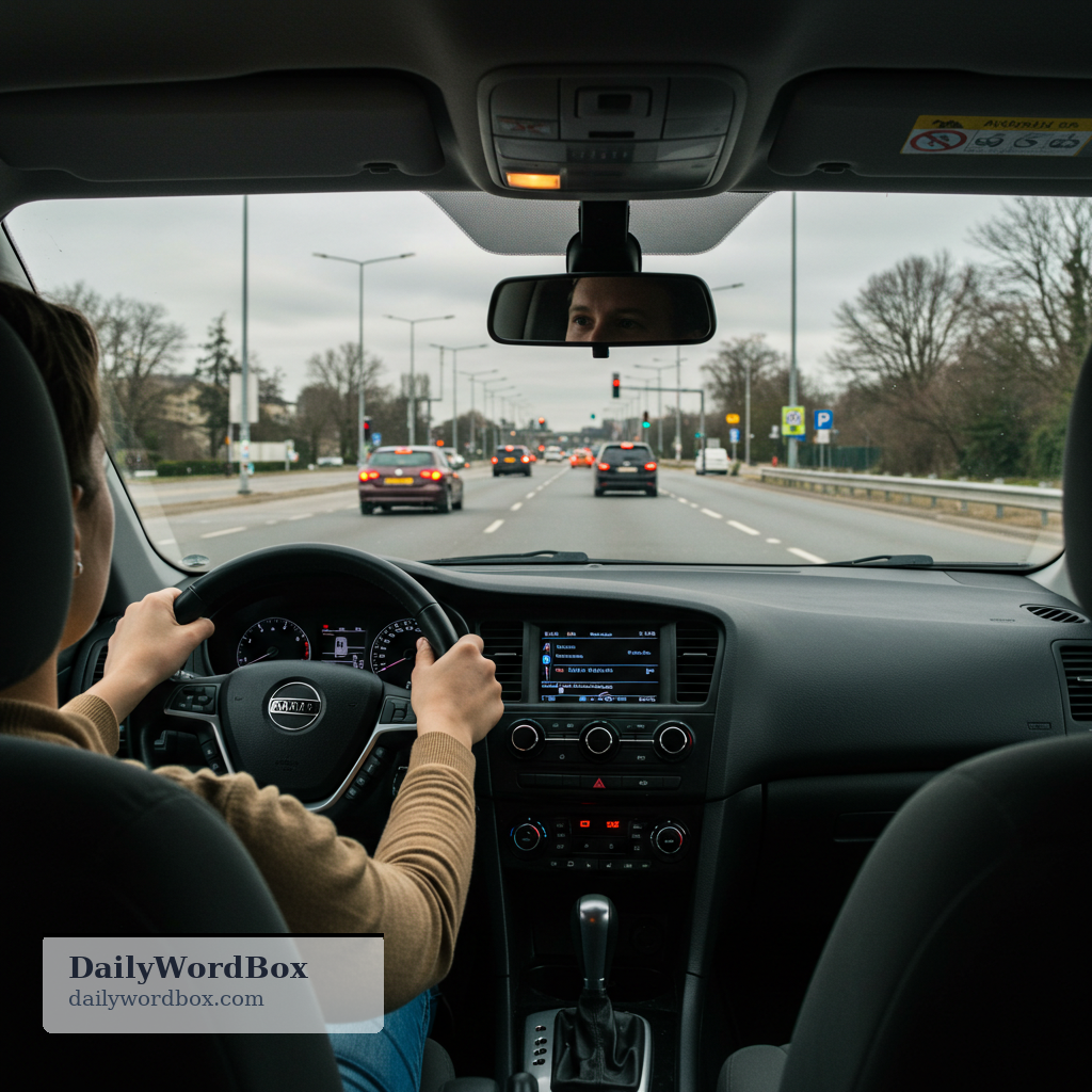 drive a car: to operate a car by controlling its steering, speed, and direction