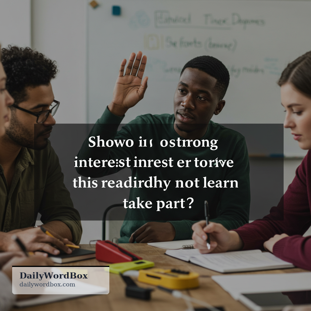 eager: Showing strong interest and readiness to learn or take part.