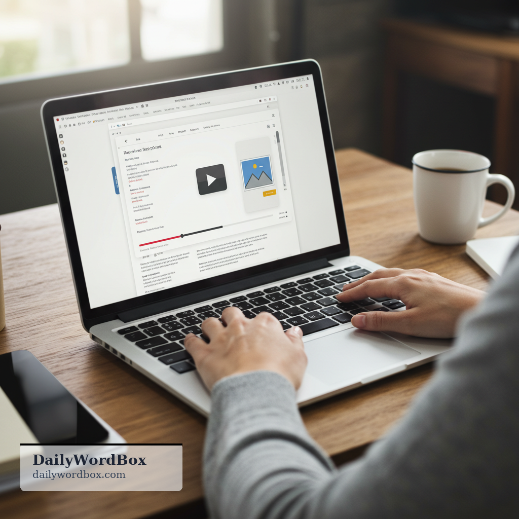 embed: To insert media or content into a digital document or webpage so it appears as part of it.