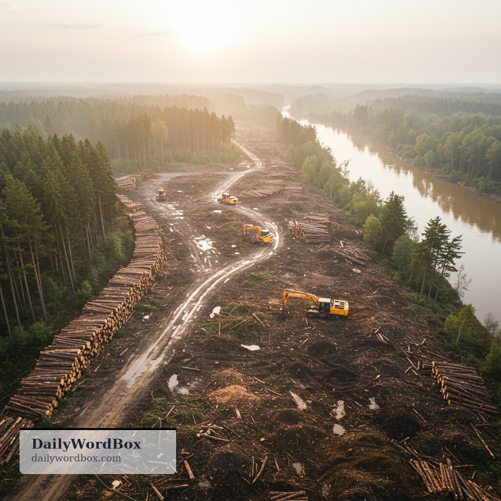 exploitation: the intensive use of natural resources or land for profit, often causing environmental damage