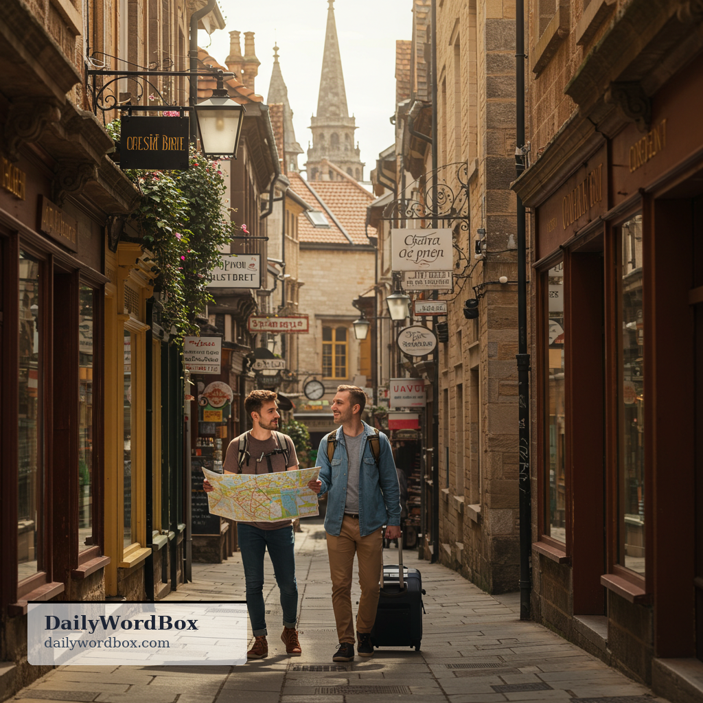 explore a place: to travel around and look at different parts of a location to learn about it or enjoy it