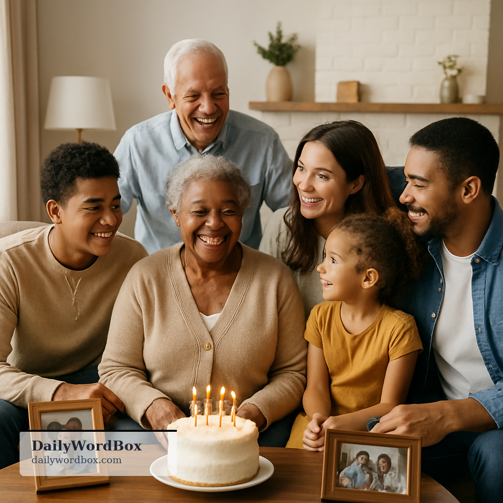 family member: a person who belongs to your family, such as a parent, sibling, child, or cousin