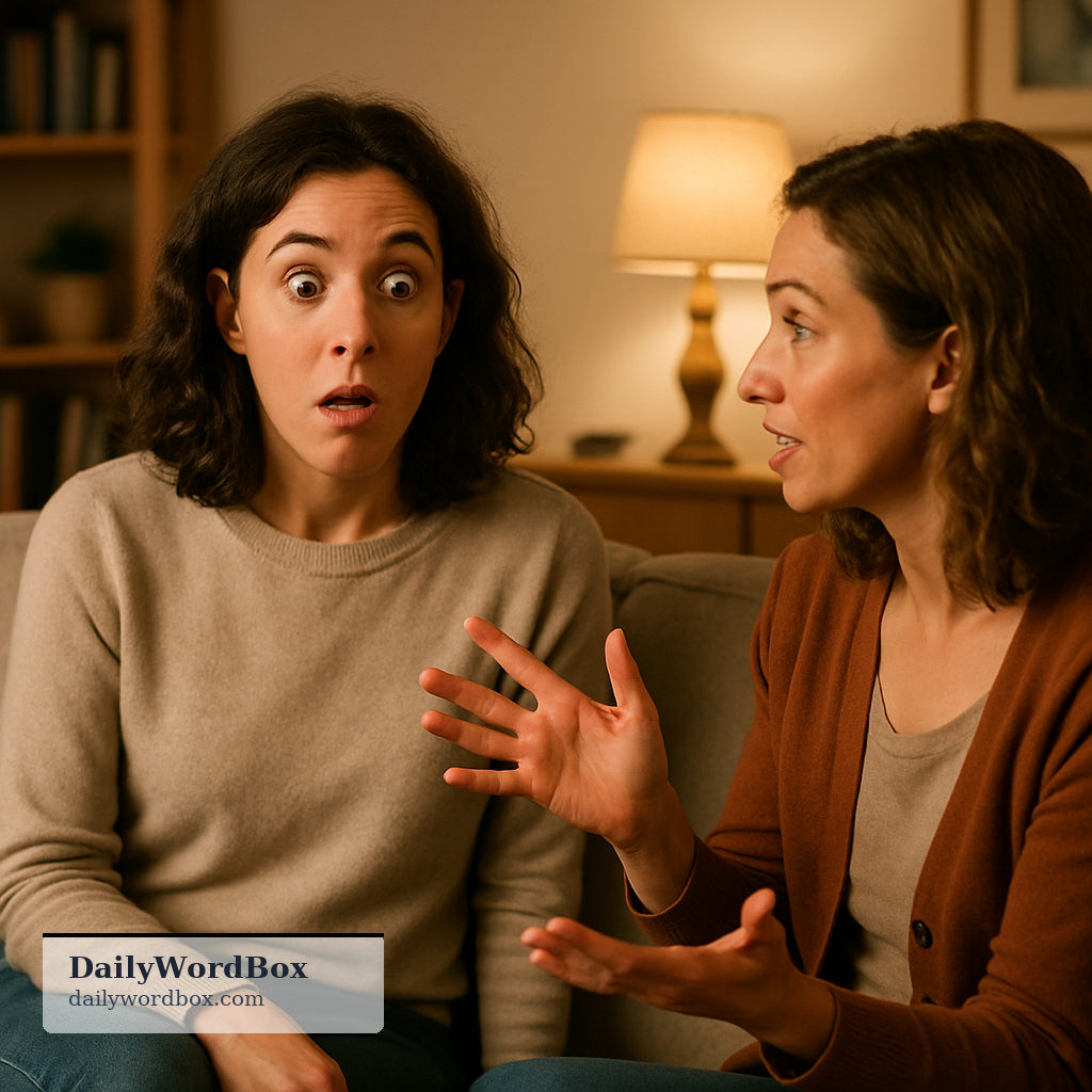 fancy that: An exclamation meaning “How surprising!” or “Really?” used in reaction to new or unexpected information.