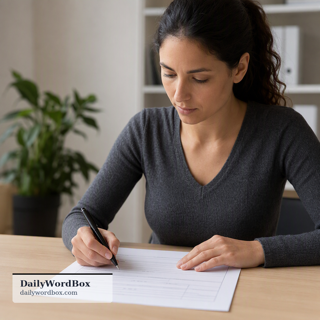 fill in a form: To complete the empty spaces or sections on an official document, questionnaire, or application with the req…