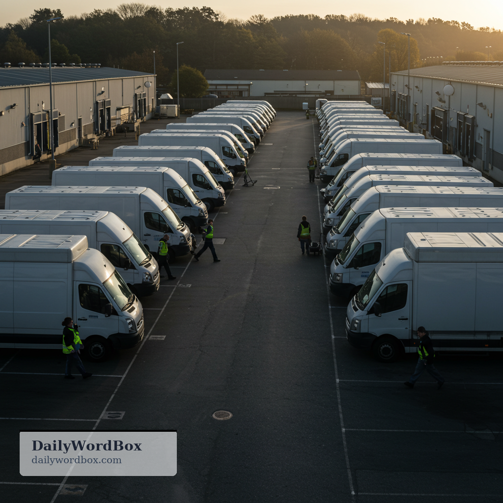 fleet: A group of vehicles (such as trucks, buses, or taxis) owned or run by a company or organization.