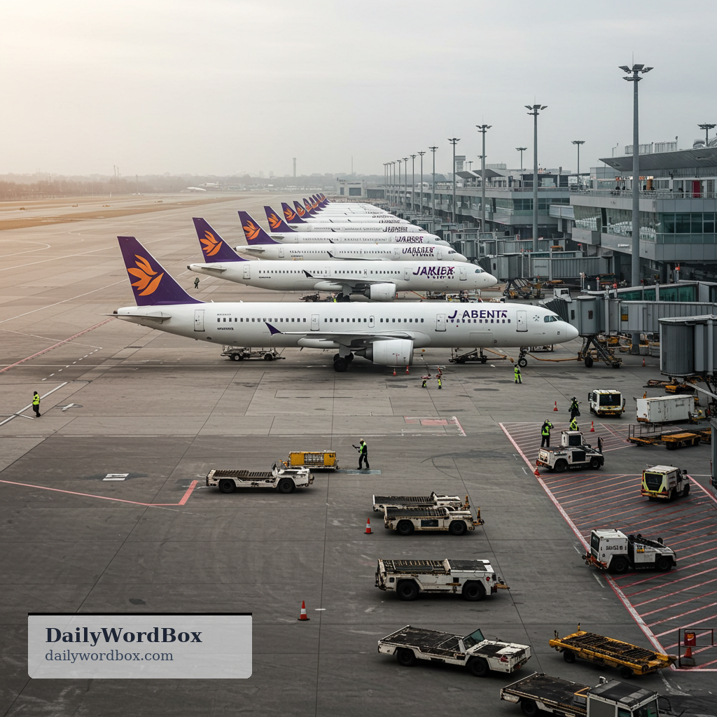 fleet: All the aircraft operated by an airline or organization.