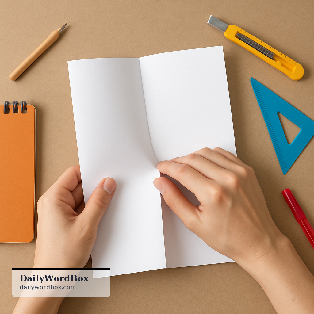 fold: To bend something so that one part lies on top of another, often to make it smaller or neater.