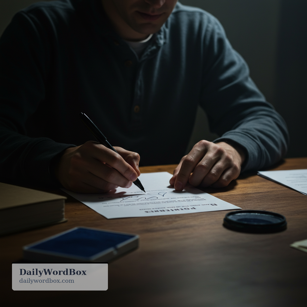 forge: to make a fake document, signature, or object in order to deceive