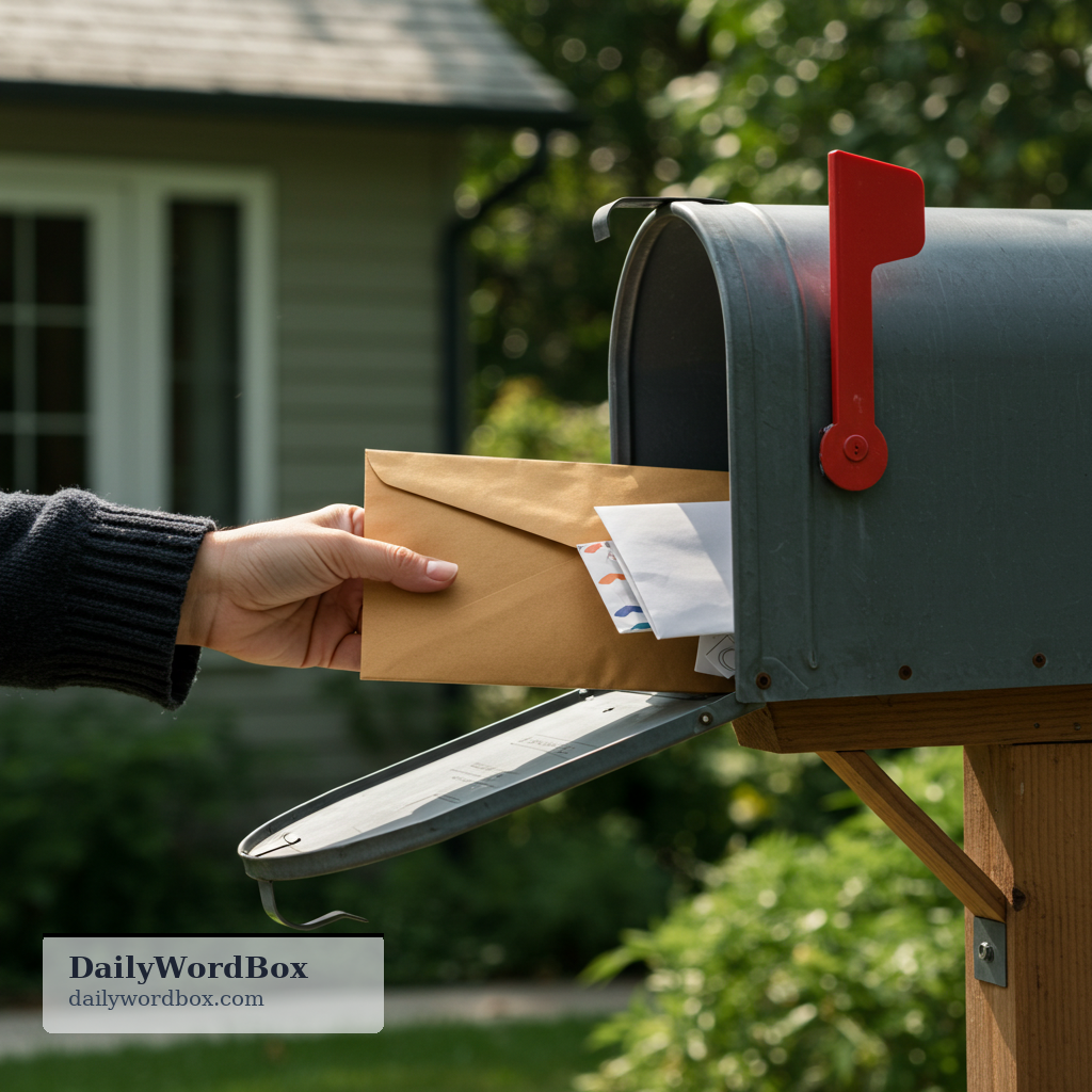 get a letter: to receive a letter (usually in the mail) from someone or an organization