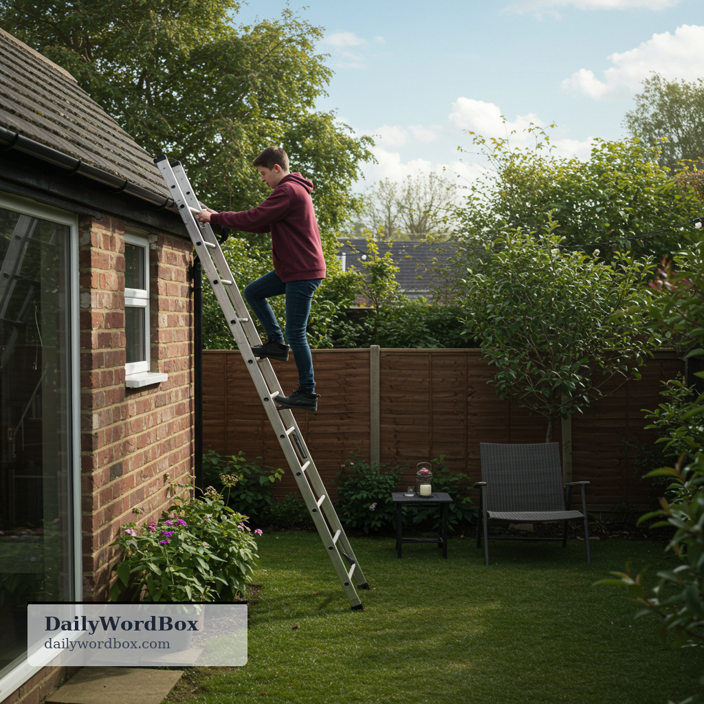 get down: to move from a higher position to a lower one; to climb or step down