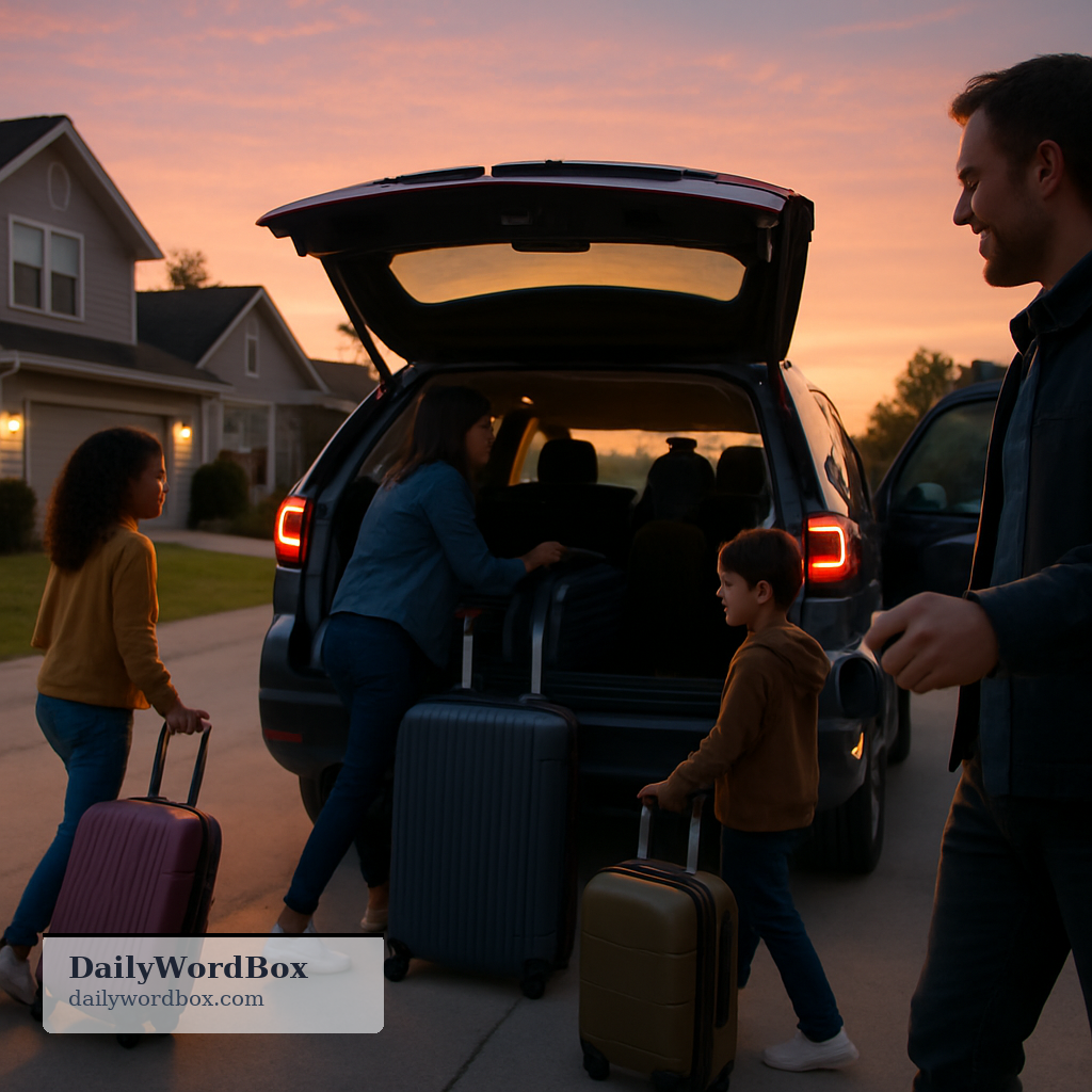 get the show on the road: To set off on a journey or begin traveling, especially after getting ready to leave.