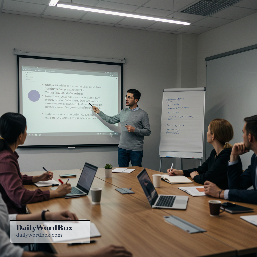 give a presentation: to deliver a talk to an audience to explain or share information