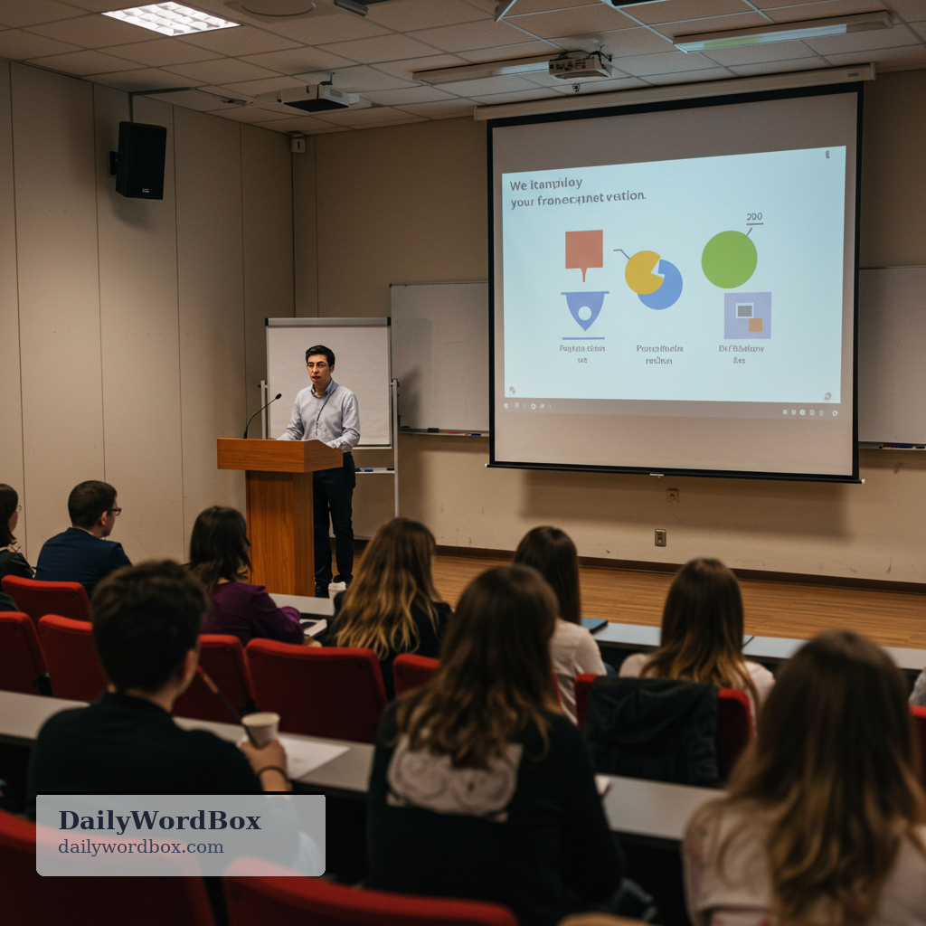 give a talk: to deliver a spoken presentation to an audience, often on a specific topic