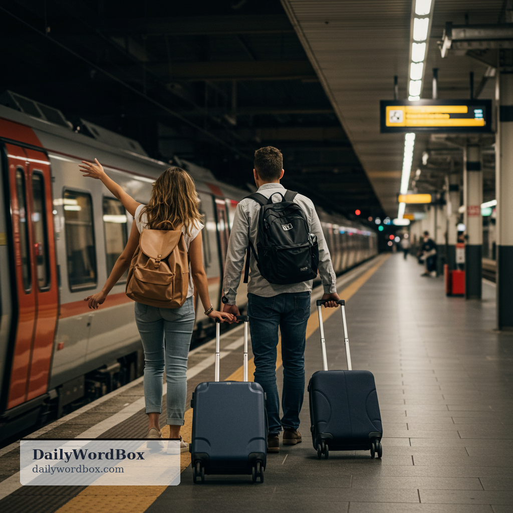 go away: to leave home to spend time somewhere else, especially for a short trip or vacation